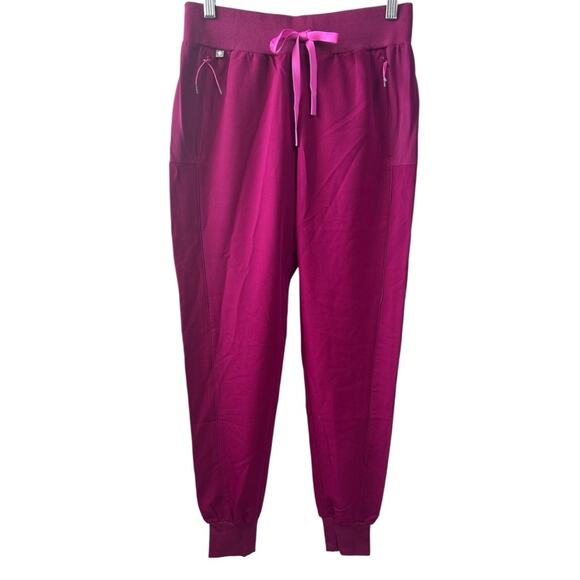 Figs Boston Slim Jogger Scrub Pants in Dark Magenta Size XX-Small NWT - Picture 2 of 5